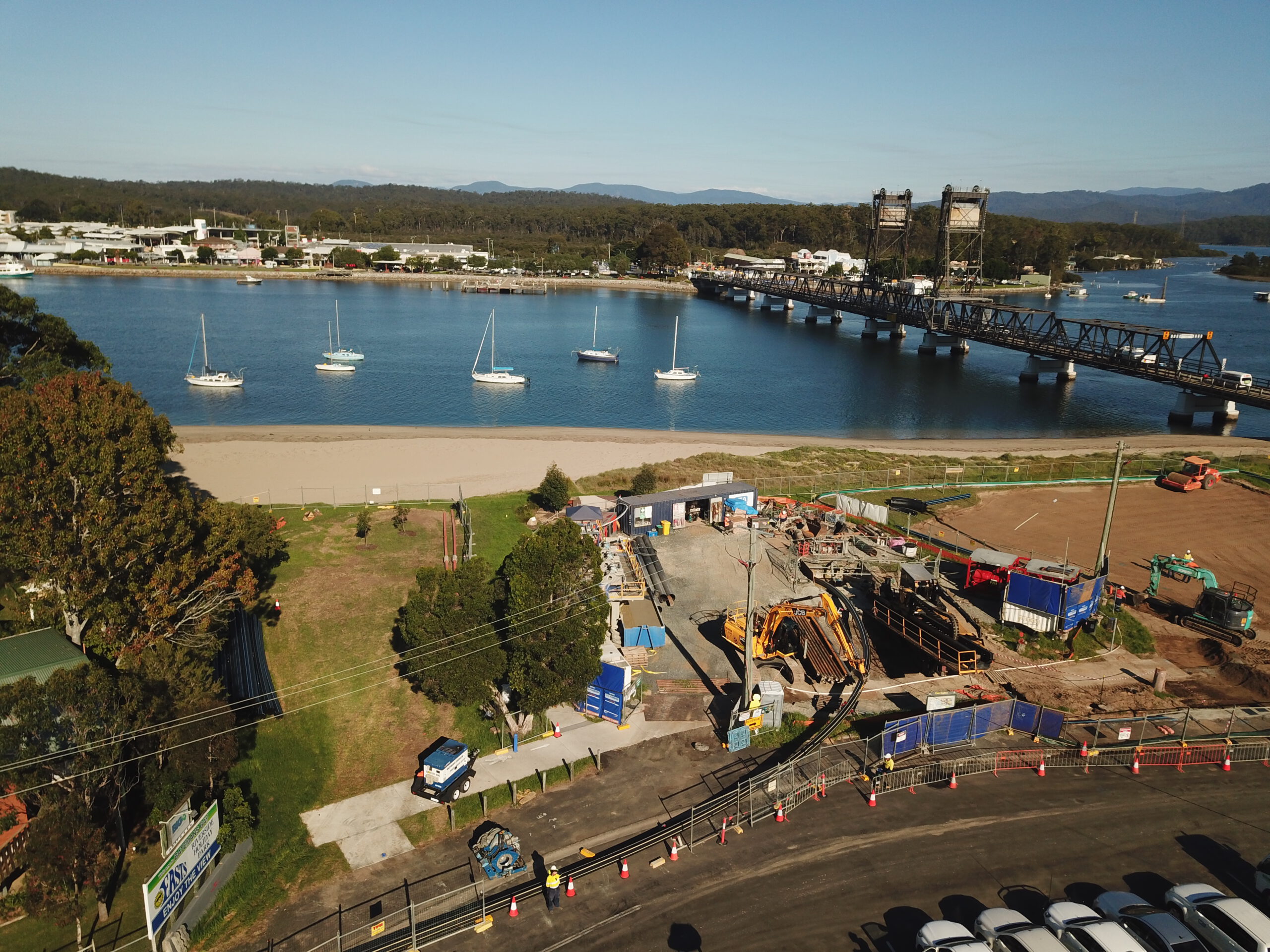 Batemans Bay utilities relocation HDD river crossing install